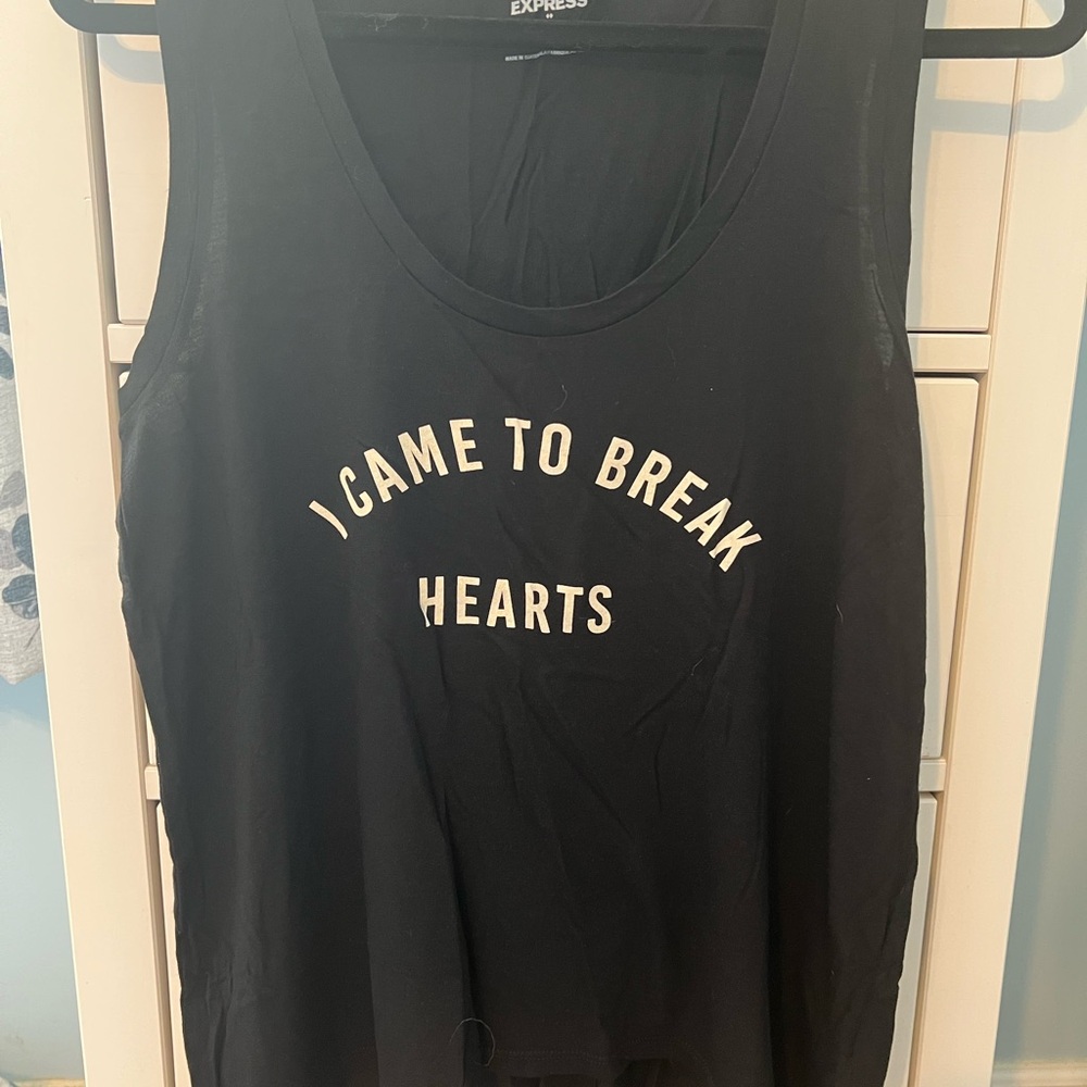 Express Black Tee with White Logo